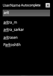 Autocomplete Username Autocomplete Username